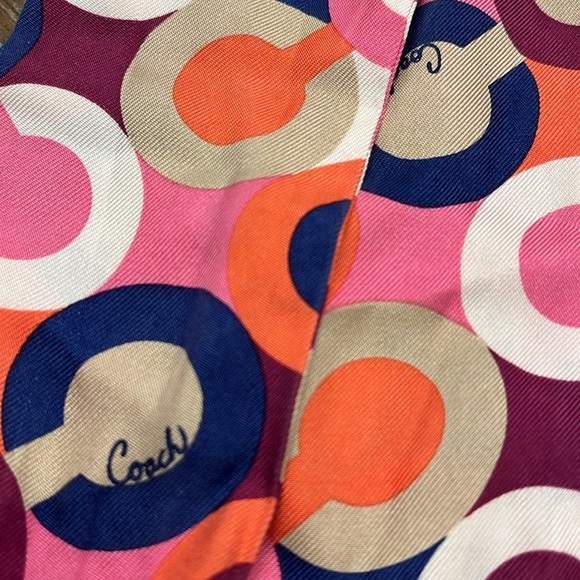 Coach Multicolor Patterned Scarf no issues 30 inches